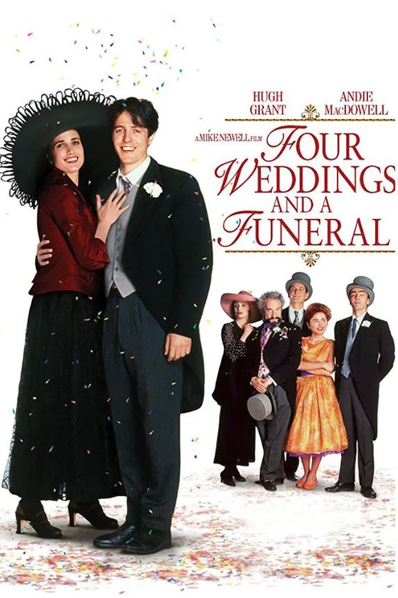 1994年英国经典喜剧爱情片《四个婚礼和一个葬礼》蓝光双语双字